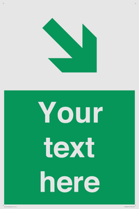 Custom Safe condition: Green Down right arrow